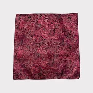 💙3 for $15 Red Glittery Paisley Mens Pocket Square